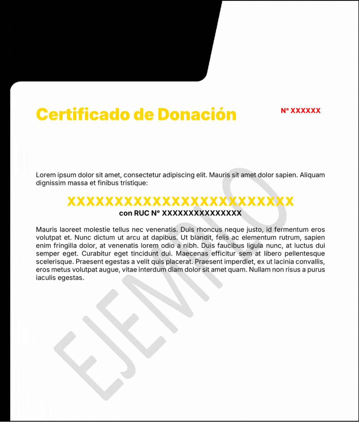 Certificado de Donación